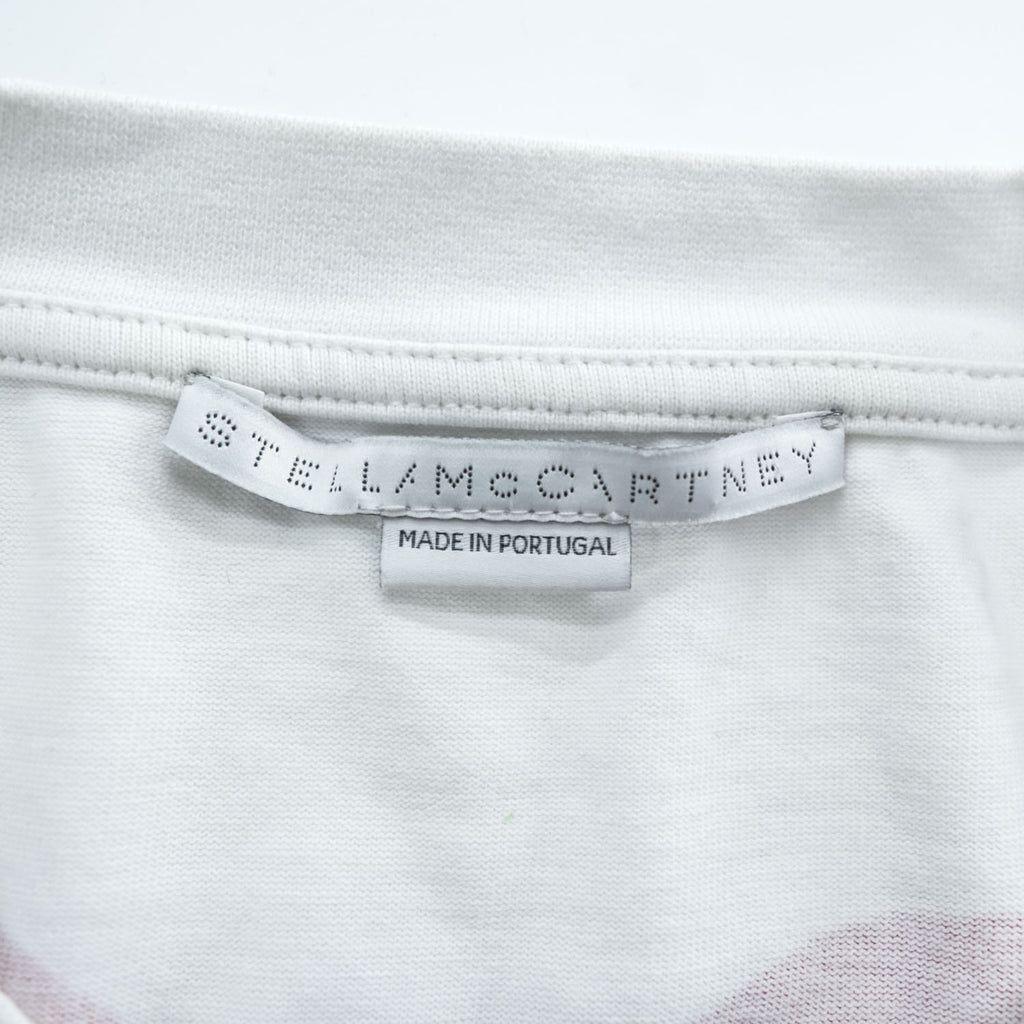 STELLA McCARTNEY Tシャツ ミニワンピース L ホワイト THANKS GIRLS 両面プリント Maxi T-Shirt ポルトガル製
