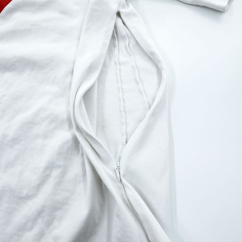 STELLA McCARTNEY Tシャツ ミニワンピース L ホワイト THANKS GIRLS 両面プリント Maxi T-Shirt ポルトガル製