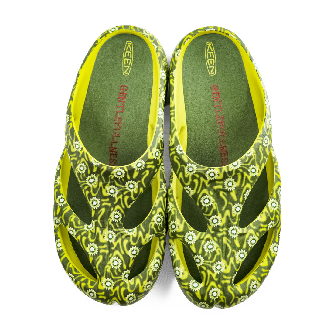 KEEN × GENTLE FULLNESS シャンティ SHANTI ARTS サンダル 27cm イエロー グリーン GF FLOWERS 1029396