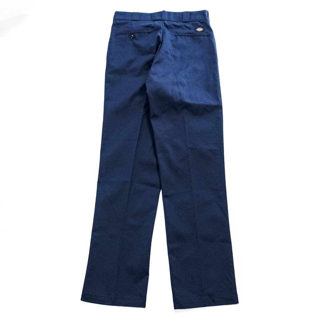 Vintage Dickies 874 Work Pants Navy Made in USA W34 L34 Deadstock Talon Zip Poly Cotton 90s