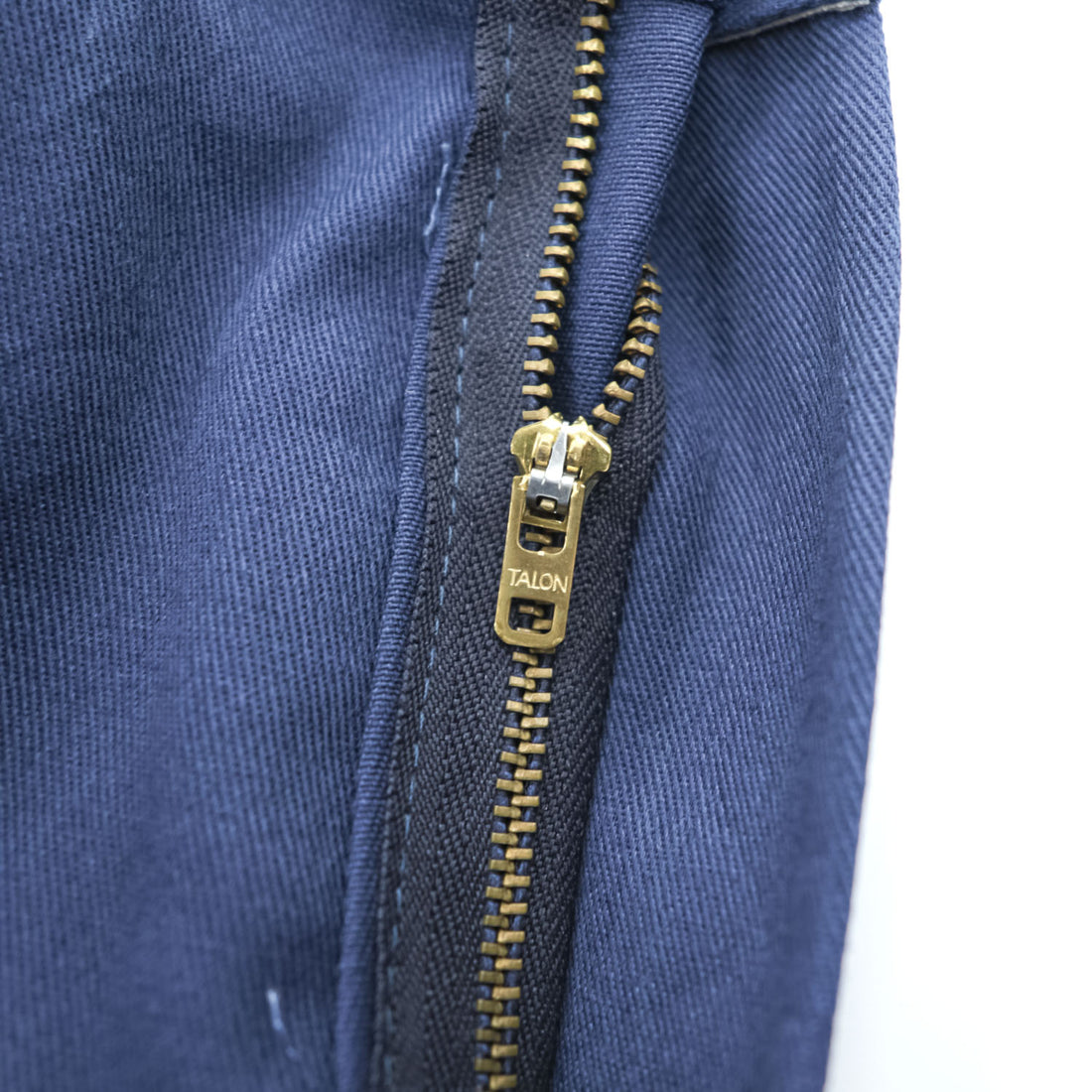 Vintage Dickies 874 Work Pants Navy Made in USA W34 L34 Deadstock Talon Zip Poly Cotton 90s