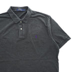 Polo Ralph Lauren Polo Shirt Mens XL Charcoal Gray Purple Pony 100% Cotton Made in Vietnam