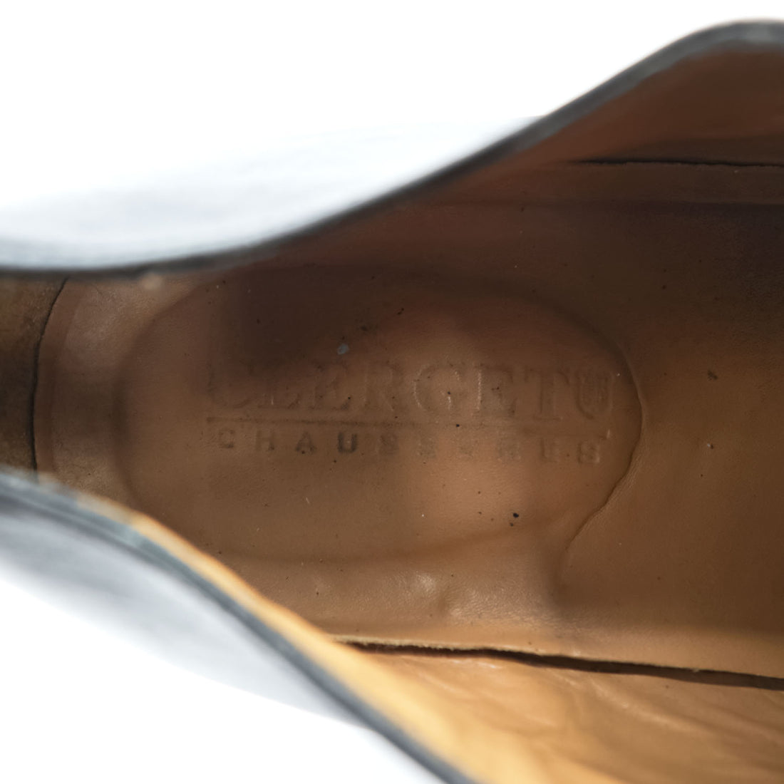 CLERGET CHAUSSURES Black Leather Cap Toe Derby Oxford Dress Shoes Square Toe Leather Sole US Size 8