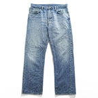 RRL Double RL Ralph Lauren 90年代 デニムパンツ ジーンズ W35 インディゴ RING SPUN DENIM レザーパッチ ジッパーフライ