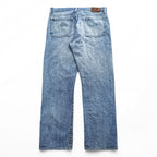 RRL Double RL Ralph Lauren 90年代 デニムパンツ ジーンズ W35 インディゴ RING SPUN DENIM レザーパッチ ジッパーフライ