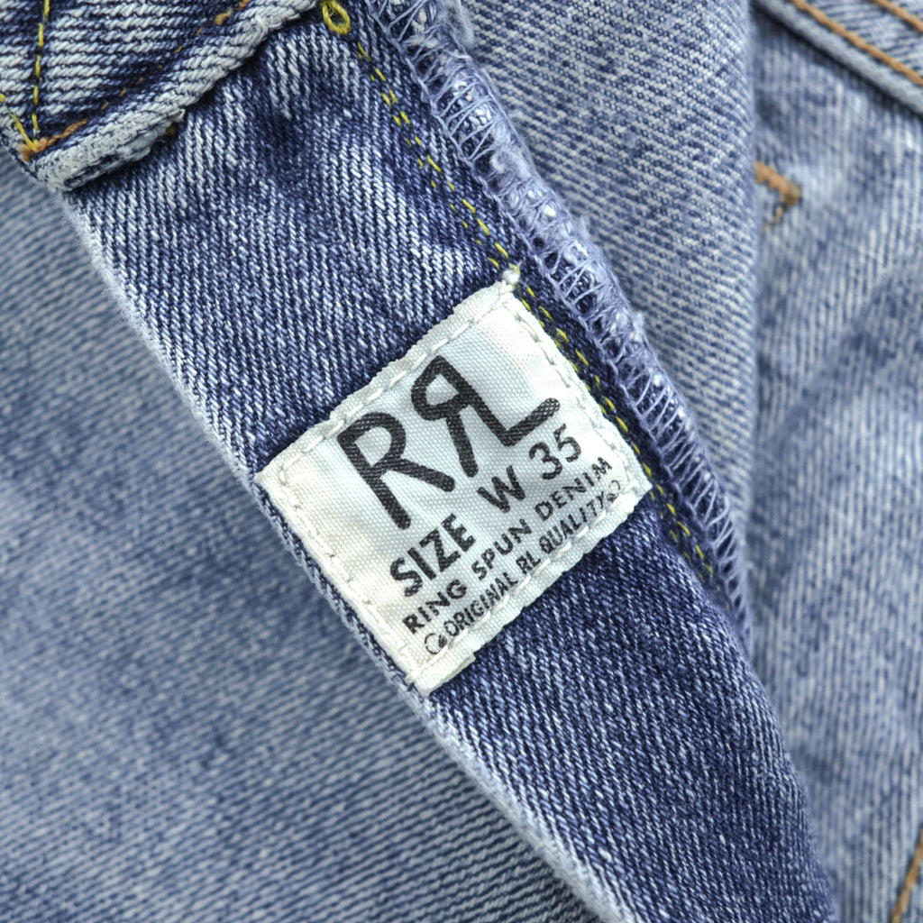 RRL Double RL Ralph Lauren 90年代 デニムパンツ ジーンズ W35 インディゴ RING SPUN DENIM レザーパッチ ジッパーフライ