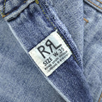 RRL Double RL Ralph Lauren 90年代 デニムパンツ ジーンズ W35 インディゴ RING SPUN DENIM レザーパッチ ジッパーフライ