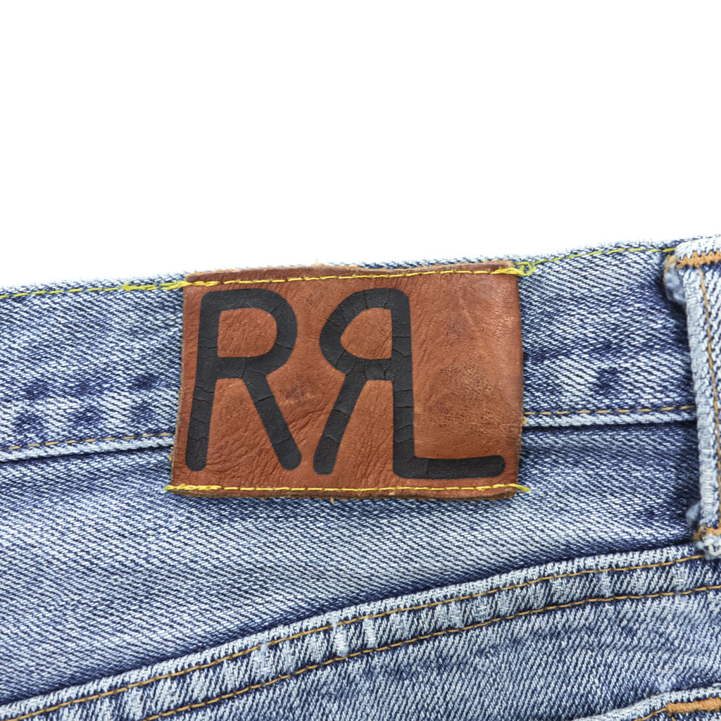 RRL Double RL Ralph Lauren 90年代 デニムパンツ ジーンズ W35 インディゴ RING SPUN DENIM レザーパッチ ジッパーフライ