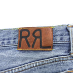 RRL Double RL Ralph Lauren 90年代 デニムパンツ ジーンズ W35 インディゴ RING SPUN DENIM レザーパッチ ジッパーフライ