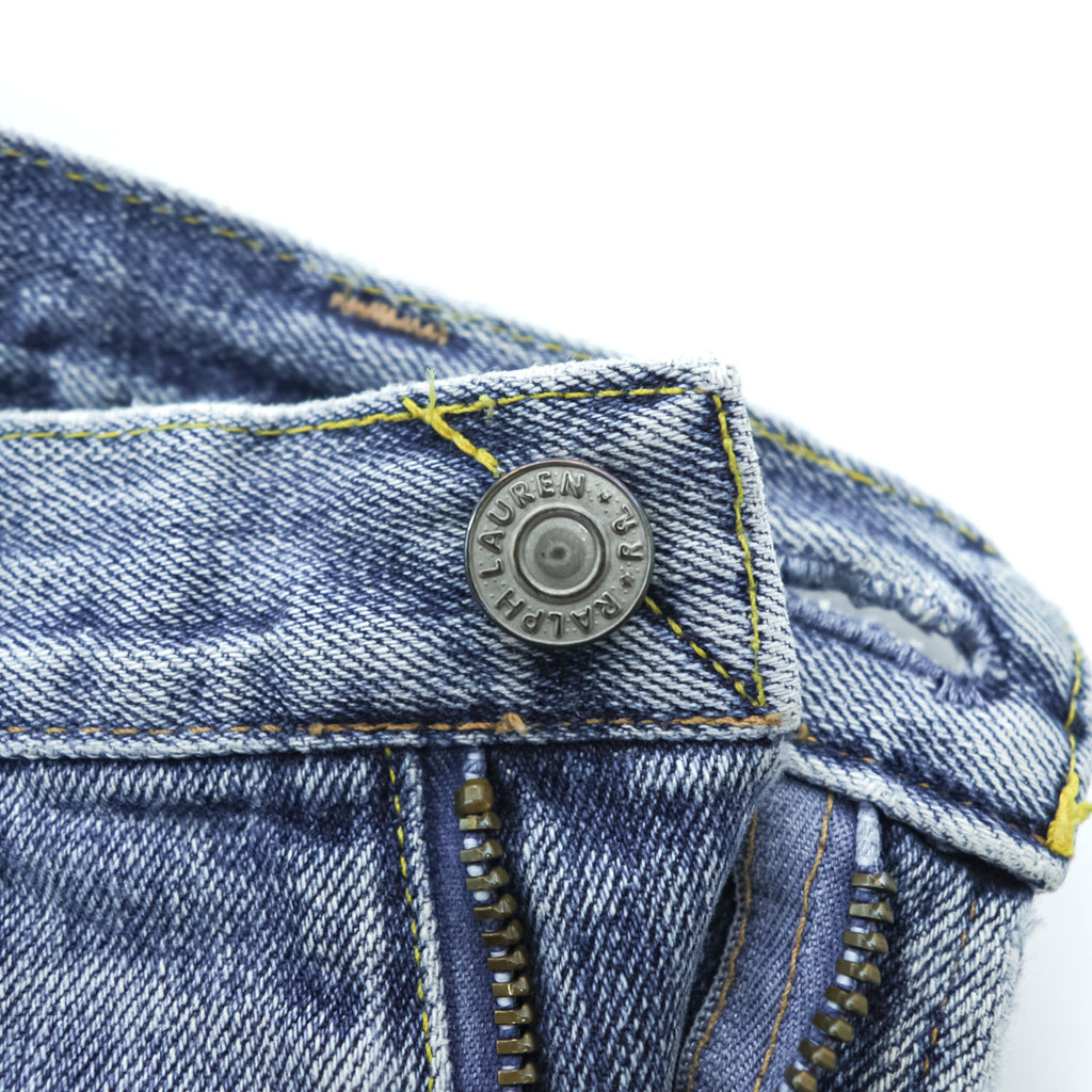 RRL Double RL Ralph Lauren 90年代 デニムパンツ ジーンズ W35 インディゴ RING SPUN DENIM レザーパッチ ジッパーフライ
