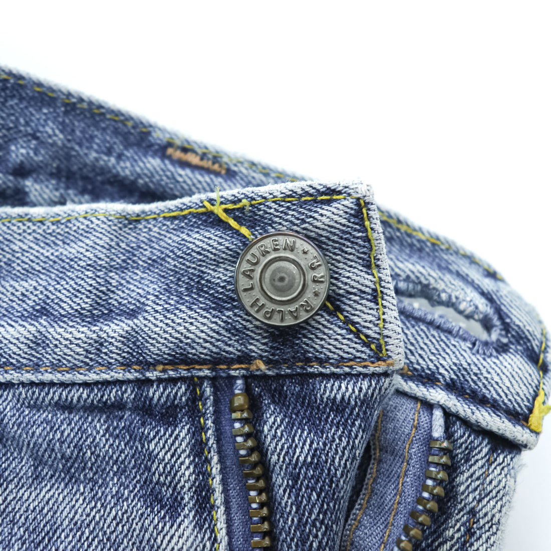 RRL Double RL Ralph Lauren 90年代 デニムパンツ ジーンズ W35 インディゴ RING SPUN DENIM レザーパッチ ジッパーフライ