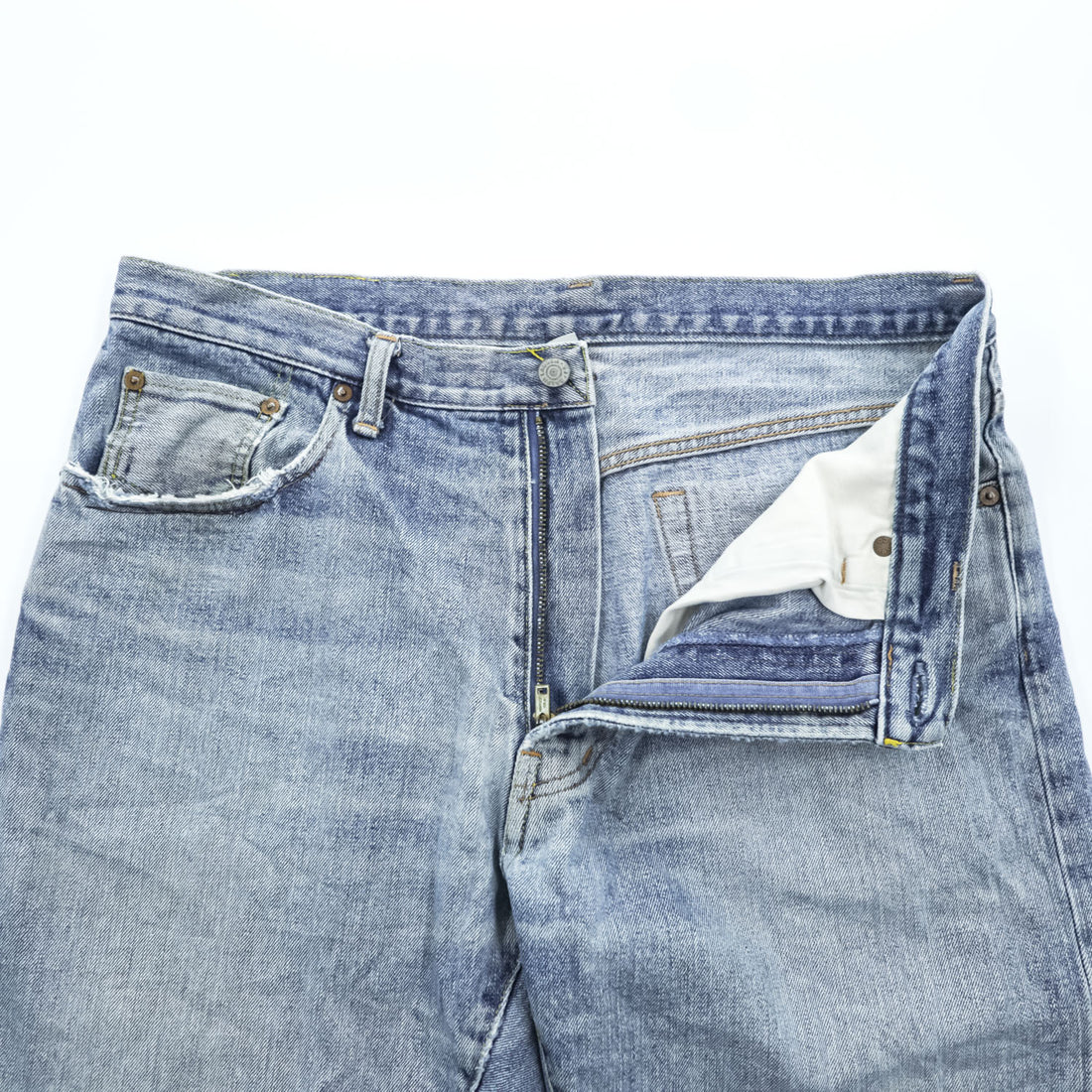 RRL Double RL Ralph Lauren 90年代 デニムパンツ ジーンズ W35 インディゴ RING SPUN DENIM レザーパッチ ジッパーフライ