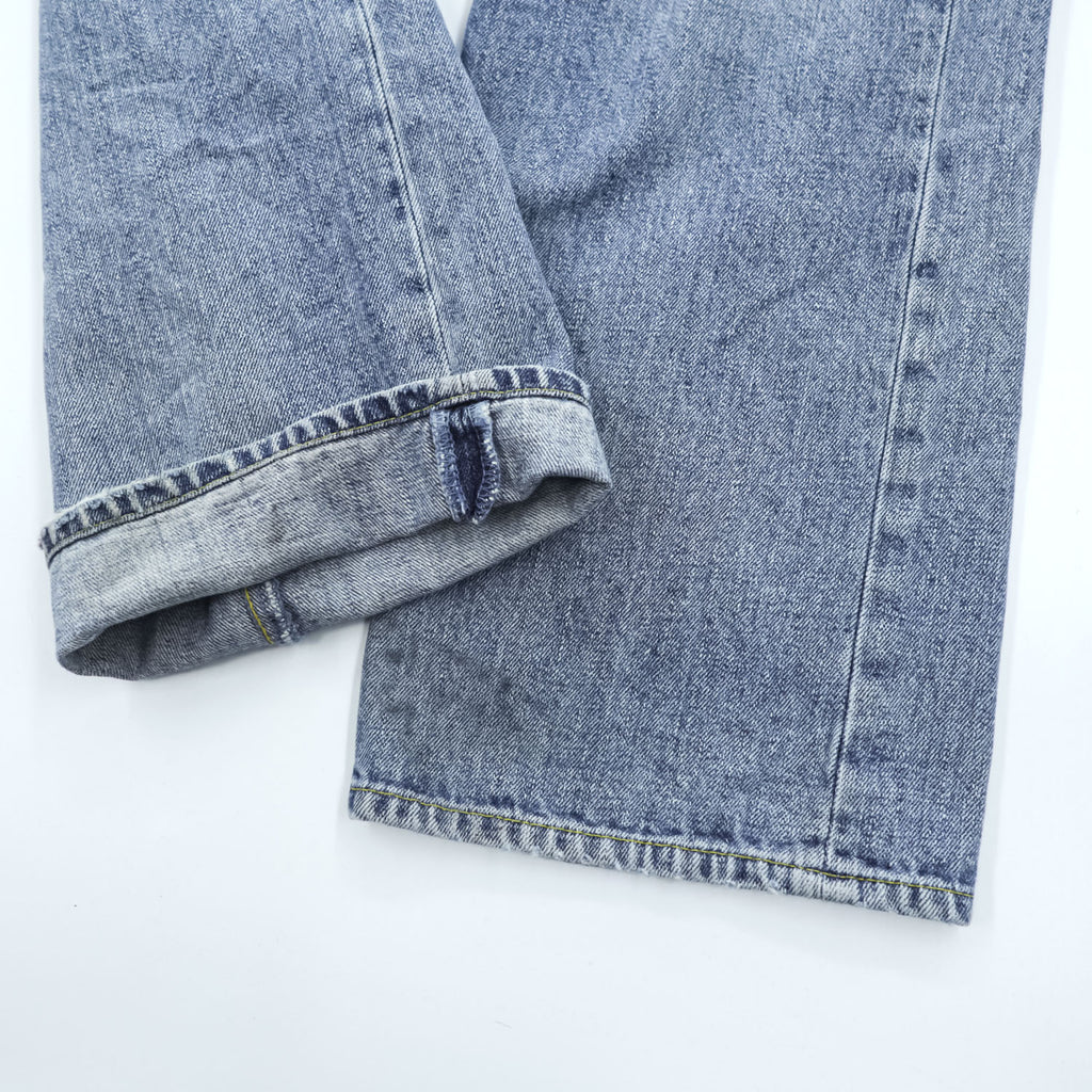 RRL Double RL Ralph Lauren 90年代 デニムパンツ ジーンズ W35 インディゴ RING SPUN DENIM レザーパッチ ジッパーフライ