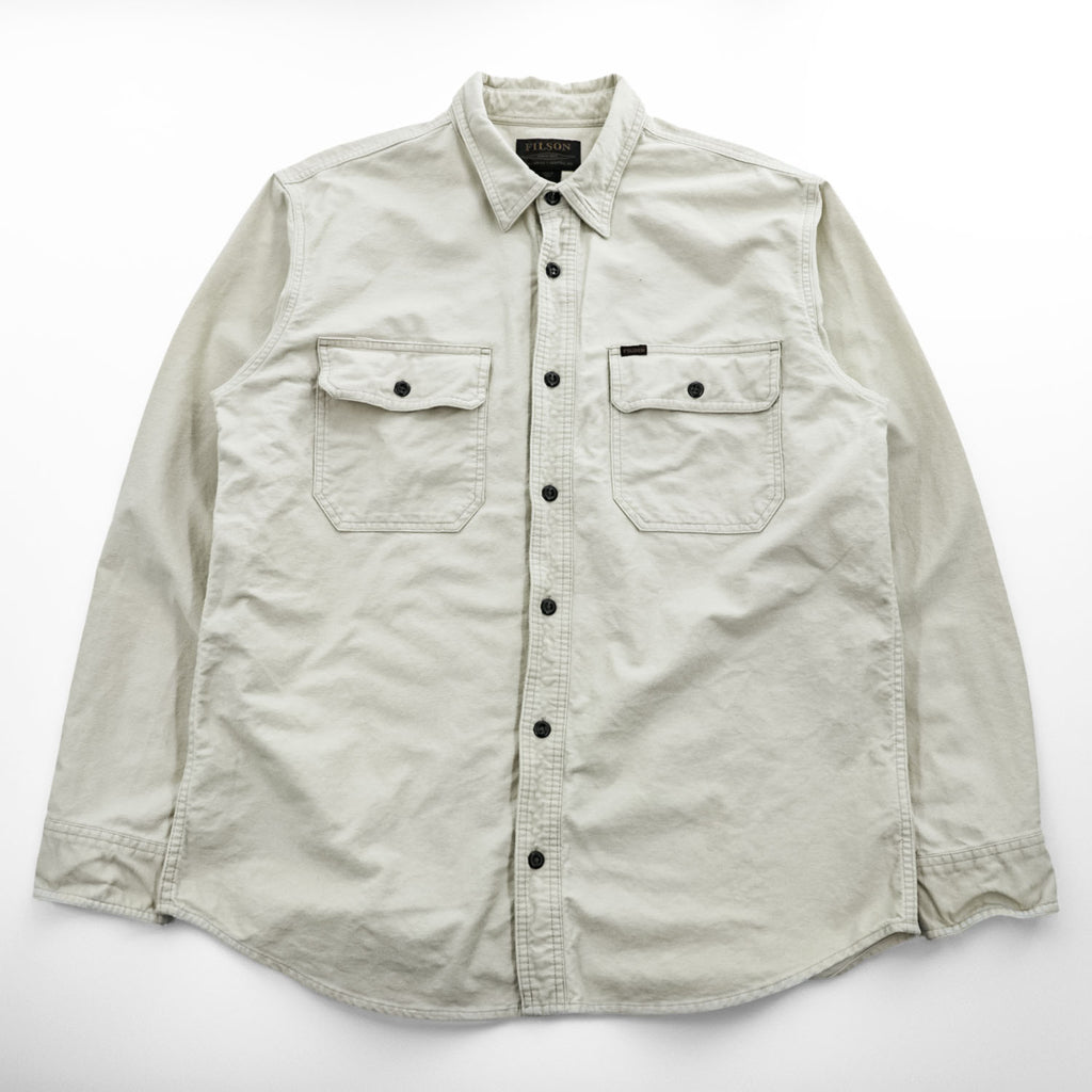 C.C.FILSON CO シャモアクロス 長袖 ワークシャツ L ナチュラル アイボリー インド綿