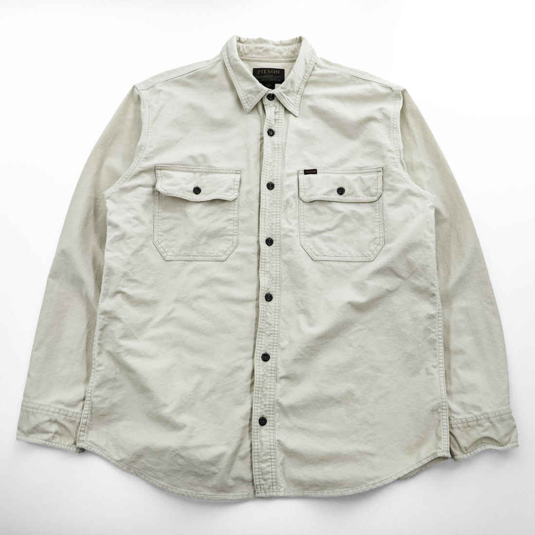 C.C.FILSON CO シャモアクロス 長袖 ワークシャツ L ナチュラル アイボリー インド綿