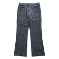 70s Lee 202-0603 Polyester Boot Cut Pants Men’s 34x30 Charcoal Gray Talon Zip USA Union Made Raw Hem