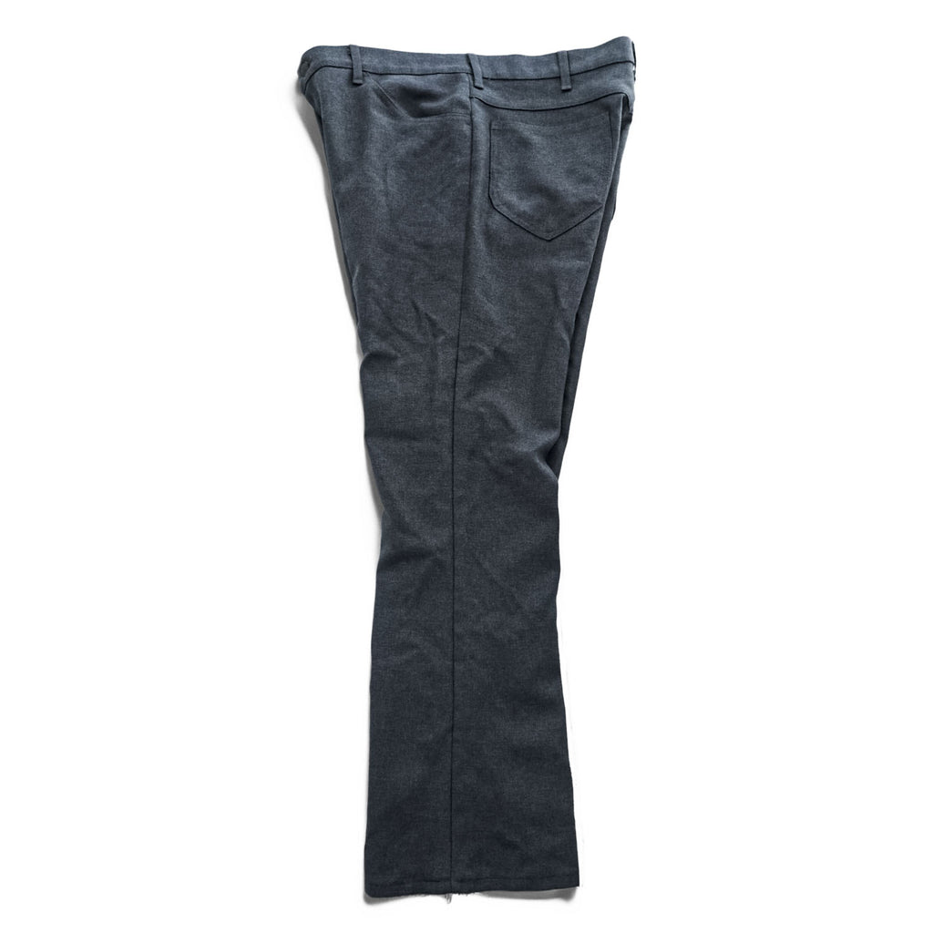 70s Lee 202-0603 Polyester Boot Cut Pants Men’s 34x30 Charcoal Gray Talon Zip USA Union Made Raw Hem