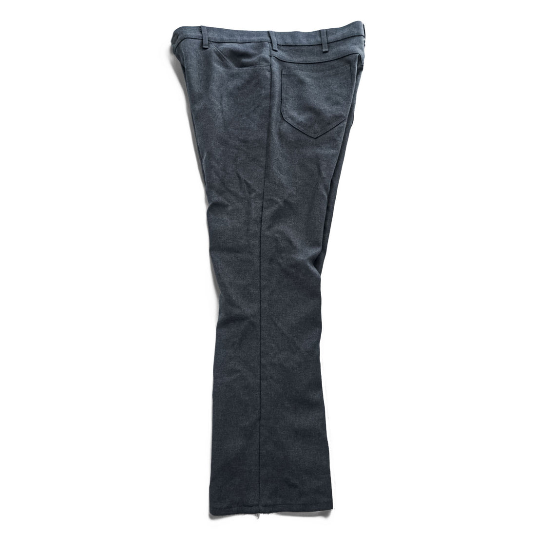 70s Lee 202-0603 Polyester Boot Cut Pants Men’s 34x30 Charcoal Gray Talon Zip USA Union Made Raw Hem
