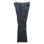 70s Lee 202-0603 Polyester Boot Cut Pants Men’s 34x30 Charcoal Gray Talon Zip USA Union Made Raw Hem