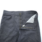 70s Lee 202-0603 Polyester Boot Cut Pants Men’s 34x30 Charcoal Gray Talon Zip USA Union Made Raw Hem