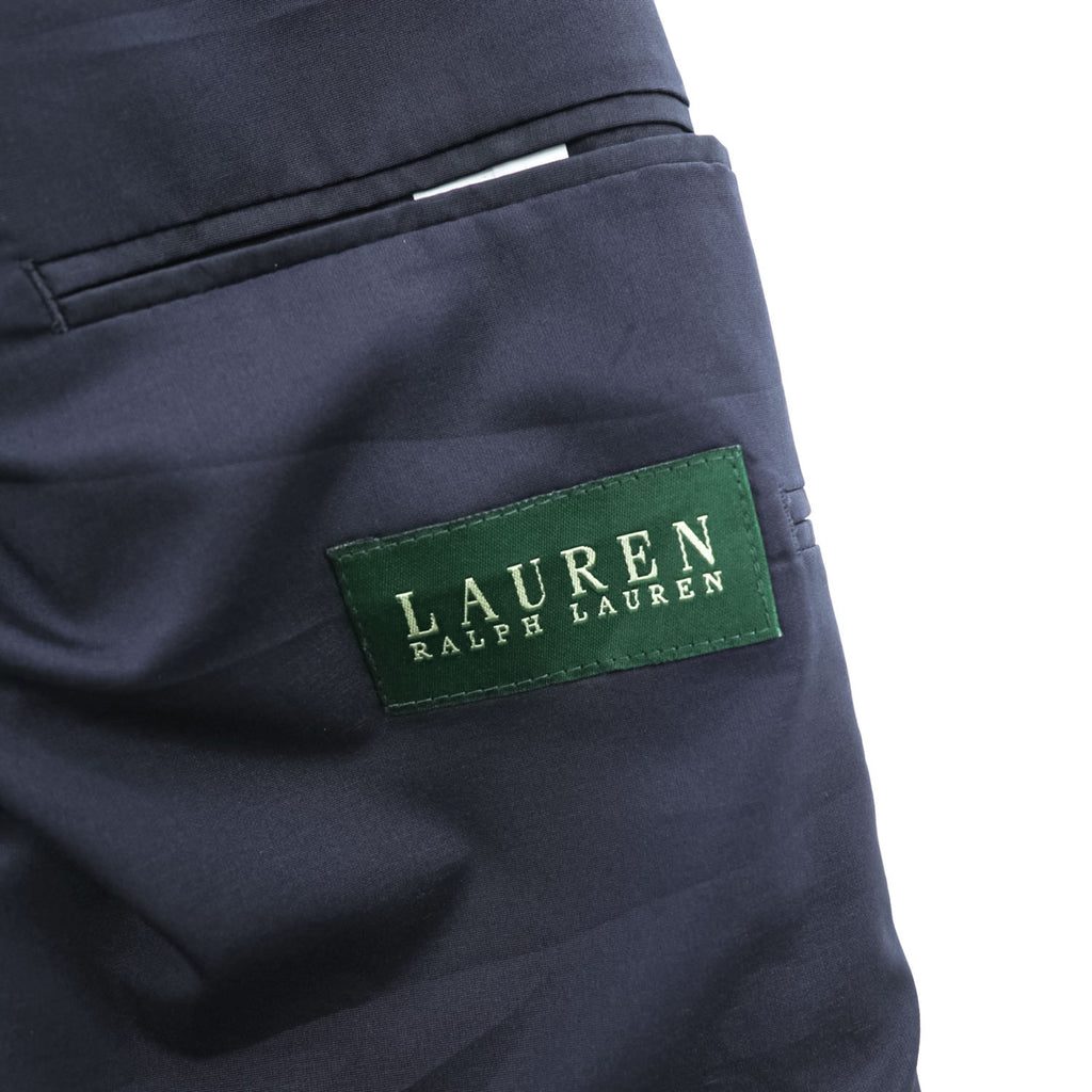 Lauren Ralph Lauren Men's Navy Wool Blazer 44S Short Gold Crest Buttons 2-Button Macy's