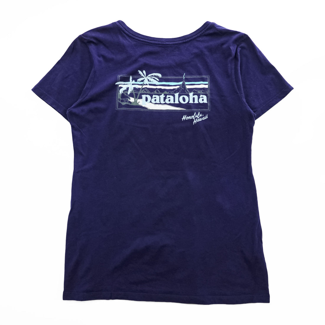 Patagonia パタロハ Pataloha USA製 Tシャツ S ネイビー ハワイ バックプリント 38880