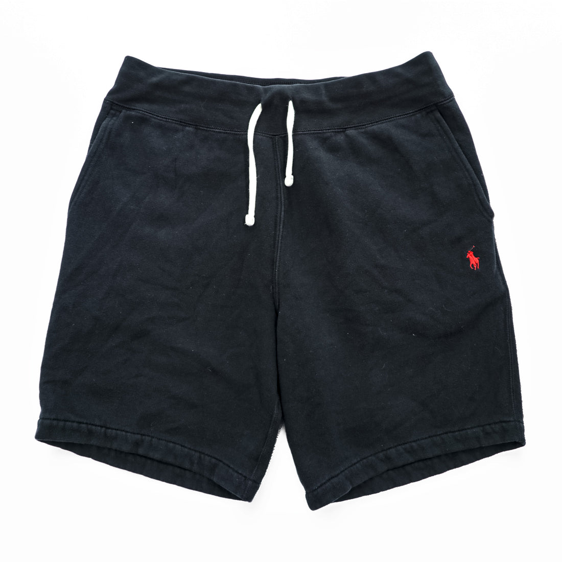 Polo Ralph Lauren スウェット ショートパンツ ハーフパンツ M ブラック 裏起毛 スモールポニー ロゴ 刺繍