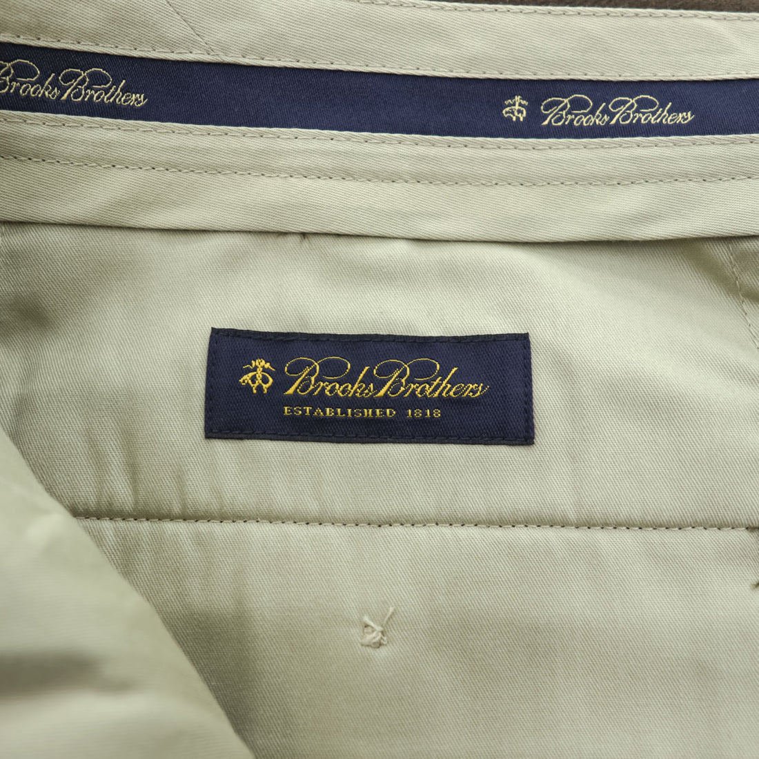 Brooks Brothers ワイド 2タック スラックス パンツ L ブラウン プリーツ ダブルカフス モールスキン