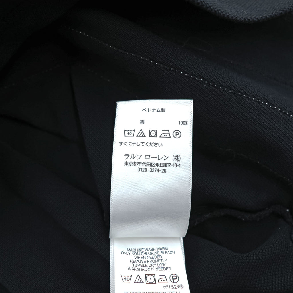Polo Ralph Lauren ポロシャツ XS ブラック CUSTOM SLIM FIT ビッグポニー エンブレム ラインデザイン