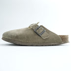 BIRKENSTOCK Boston Suede Clog Sandal Beige Vegan Made in Germany EU41 (Approx. 26.5cm)