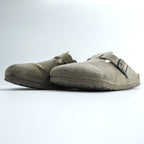 BIRKENSTOCK Boston Suede Clog Sandal Beige Vegan Made in Germany EU41 (Approx. 26.5cm)
