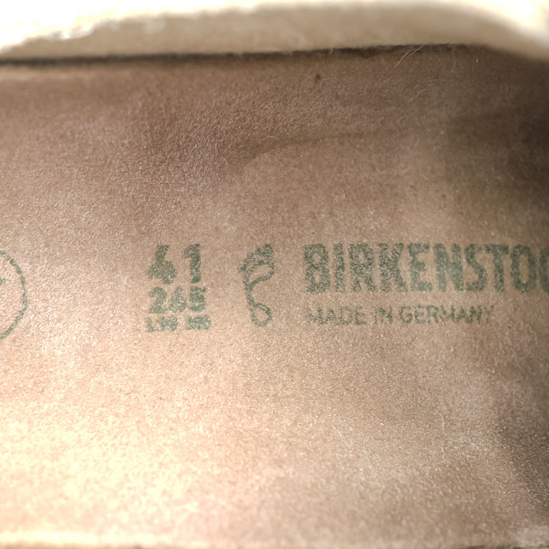 BIRKENSTOCK Boston Suede Clog Sandal Beige Vegan Made in Germany EU41 (Approx. 26.5cm)