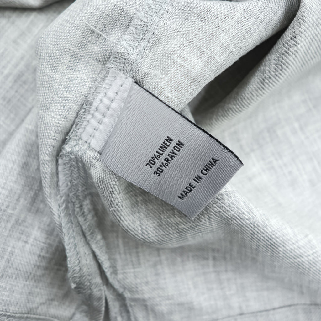 STACY ADAMS リネン 半袖 開襟シャツ スラックス セットアップ XL グレー オープンカラー ボックスシルエット