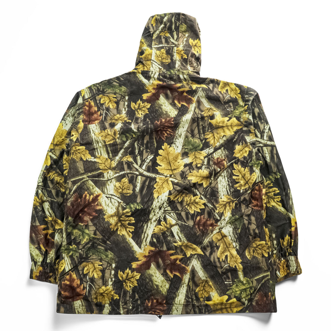 Master Sportsman Hooded Camo Jacket - Leaf Pattern / Polyester - Mens L (measured large) Outdoor Hunting