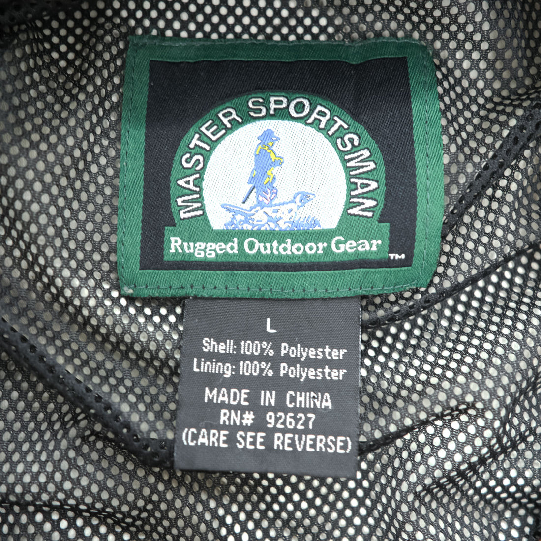Master Sportsman Hooded Camo Jacket - Leaf Pattern / Polyester - Mens L (measured large) Outdoor Hunting