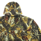 Master Sportsman Hooded Camo Jacket - Leaf Pattern / Polyester - Mens L (measured large) Outdoor Hunting