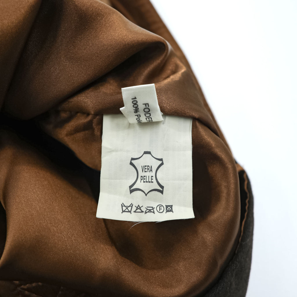 brado FLINIO/2 Suede Leather Vest Brown with Black Back Adjustable Back Strap Lined Polyester Size 52 (JP LL) - Tagged