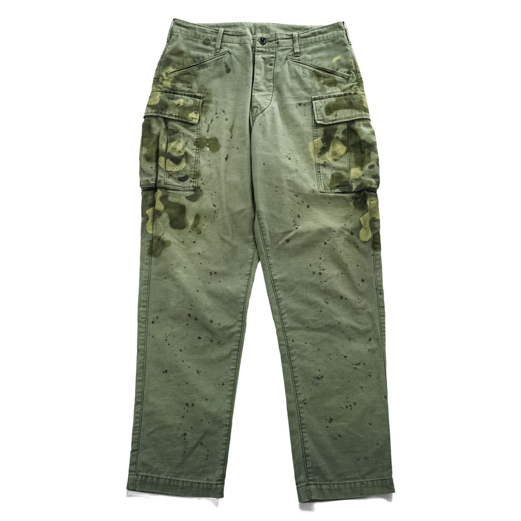 COMIC BAND ORCHESTRA Cargo Work Pants Made in Japan Painted Finish Khaki Green M