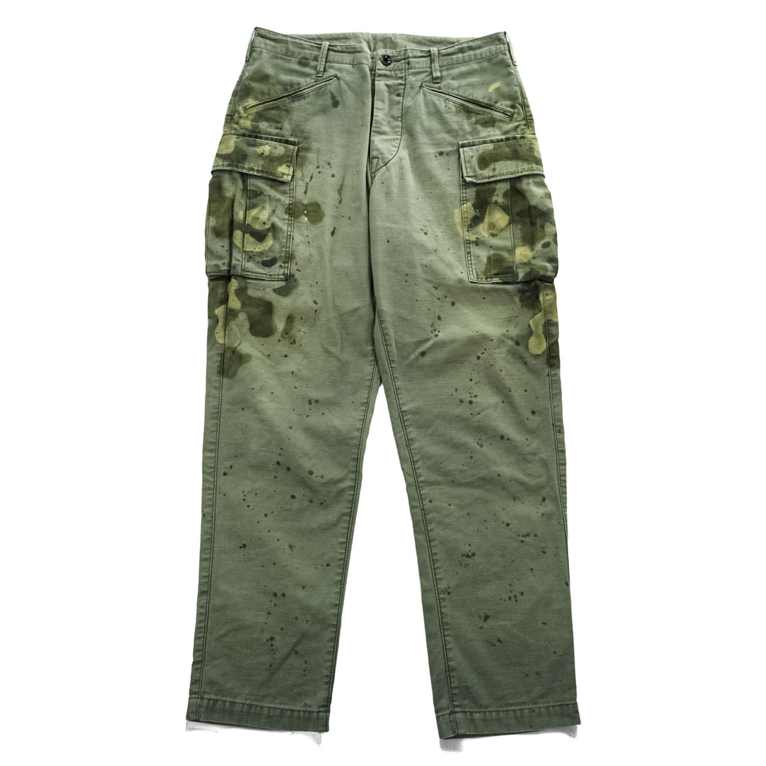 COMIC BAND ORCHESTRA Cargo Work Pants Made in Japan Painted Finish Khaki Green M