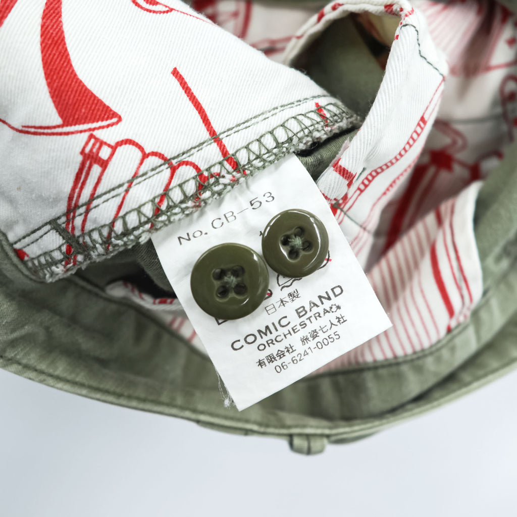 COMIC BAND ORCHESTRA Cargo Work Pants Made in Japan Painted Finish Khaki Green M