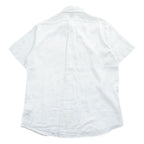 Brooks Brothers Short Sleeve Button-Down Linen Shirt White M Regular 100% Linen Pocket