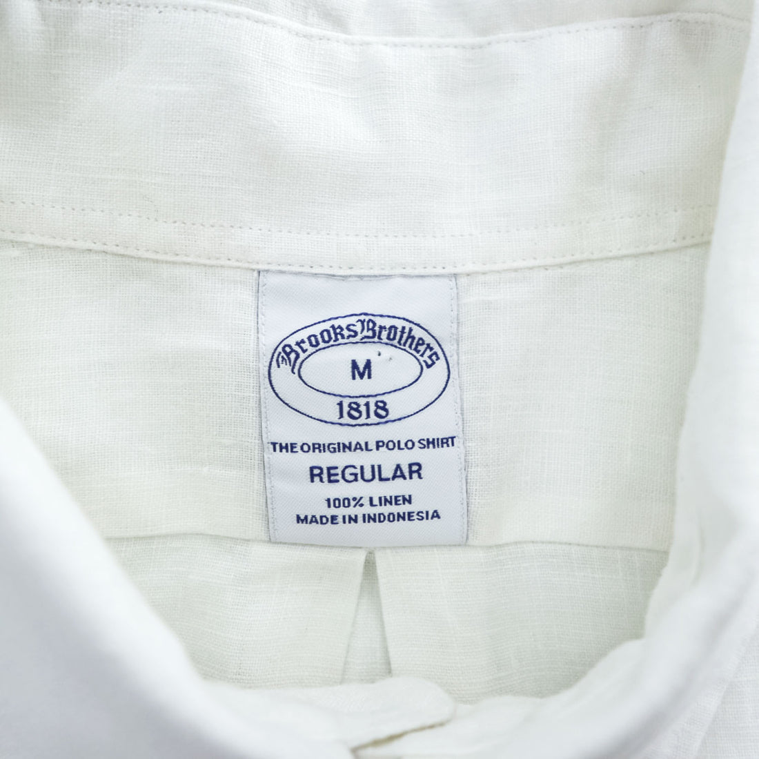 Brooks Brothers Short Sleeve Button-Down Linen Shirt White M Regular 100% Linen Pocket