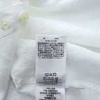 Brooks Brothers Short Sleeve Button-Down Linen Shirt White M Regular 100% Linen Pocket