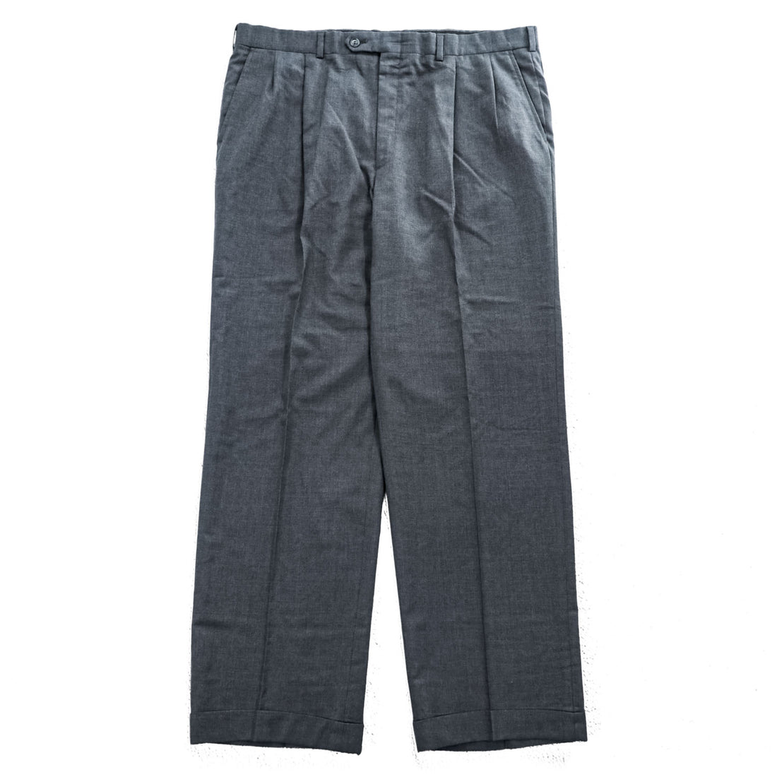 BURBERRY 90年代 USA製 Loro Piana Super100s ヴィンテージ スラックス パンツ XL ワイド 2タック プリーツ ダブルカフス UNION MADE ロケットTALONジップ