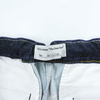 TOLQ Japan Made Transfer Print Denim Pants Jeans S Indigo Blue Tronpe L’oeil Printed Stretch Easy Trousers 60s 1967Model TA-5001