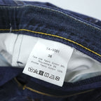 TOLQ Japan Made Transfer Print Denim Pants Jeans S Indigo Blue Tronpe L’oeil Printed Stretch Easy Trousers 60s 1967Model TA-5001
