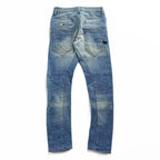 G-Star RAW D-STAQ 3D SKINNY Jeans Light Blue Washed Denim Button Fly W27 L32