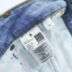 G-Star RAW D-STAQ 3D SKINNY Jeans Light Blue Washed Denim Button Fly W27 L32