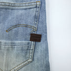 G-Star RAW D-STAQ 3D SKINNY Jeans Light Blue Washed Denim Button Fly W27 L32