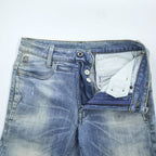 G-Star RAW D-STAQ 3D SKINNY Jeans Light Blue Washed Denim Button Fly W27 L32